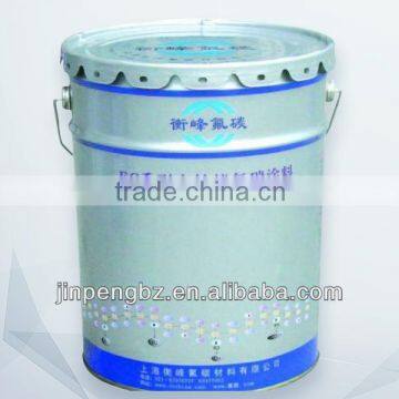 Tinplate chemcial bucket with flower lid and metal handle