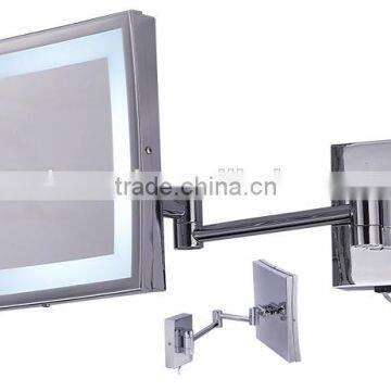 3X magnification single side wholesale wall mounted cosmetic mirror with LED light