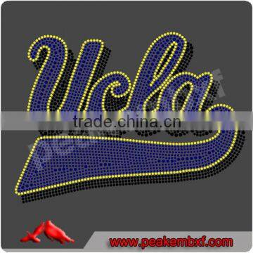 Fashion UCLA Custom Iron on Crystal Hot Fix Motif Transfer Design