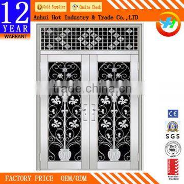 Alibaba Modern Exterior Stainless Steel Door High Quality Stainless Steel Almirah Designs With Price Beautiful Double Door Metal