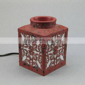 Chinese Style Antique Red Electric cutout flowers Aroma burner fragrance lamp/Gift Aroma Diffuser Home Decoration warmers