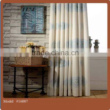 Polycotton fabric blackout window curtain with attached valance