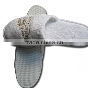 cotton terry washable closed toe hotel slipper