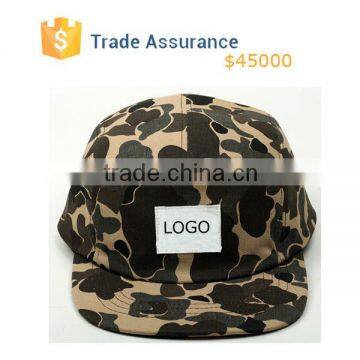 5 Panel Hat Wholesale Hats Caps Camo Design 5 Panel Cap Street Fashion Cool Flat Brim Hat photo-3