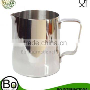 Metal ecofriendly kitchenware stainless steel milk frothing pitcher