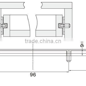 0219010 Black Plastic Drawer Slide Rail for Furniture Cabinet photo-2