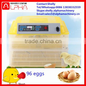 Wholesale fully automatic 96 eggs incubator hatching machine