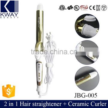 2015 high end personalized ceramic small hair curler & hair straightener