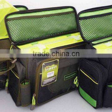 2015 New Design! fishing tackle bag with tackle box inside