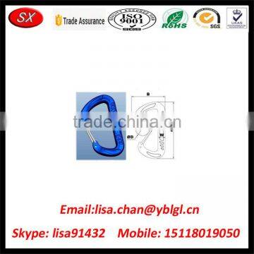 Custom Blue Anodized Aluminum Hammock Carabiner with 12KN