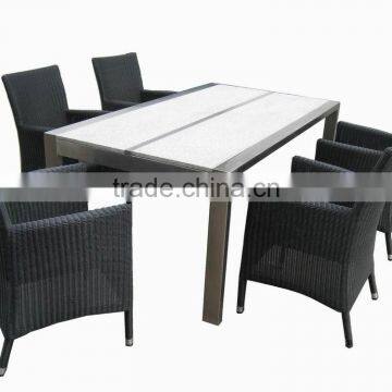 outdoor garden granite top dining table set