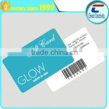 High Quality Thermal Printing Barcode CR80 Gift Loyalty PVC Card