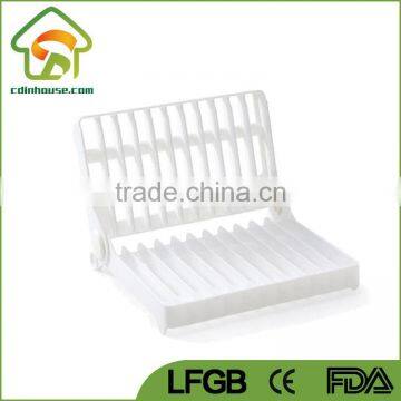 Kitchen Folding Plastic Dish Tableware Drainer Rack