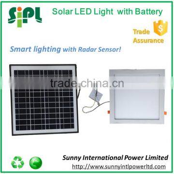 15 watt solar battery powered radar-sensor light indoor solar ceiling light