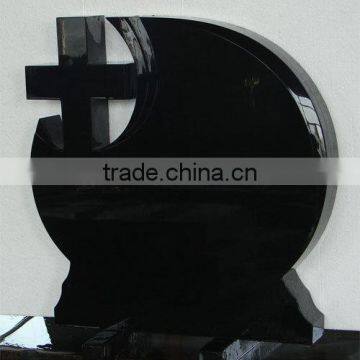 Man Carved Shanxi Black Granite Tombstone Polished photo-2