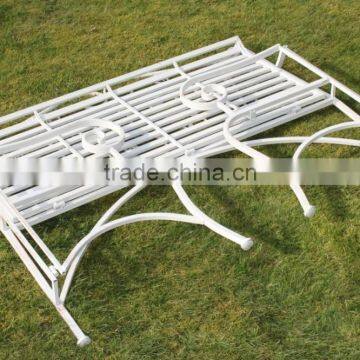 Gothic Style White Cast Iron Bench photo-5