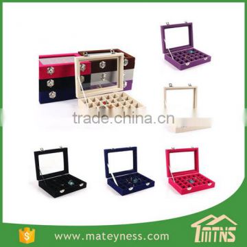 Glass Velvet Ring Jewelry Box