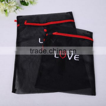 black polyester washing bag, 60g fine mesh