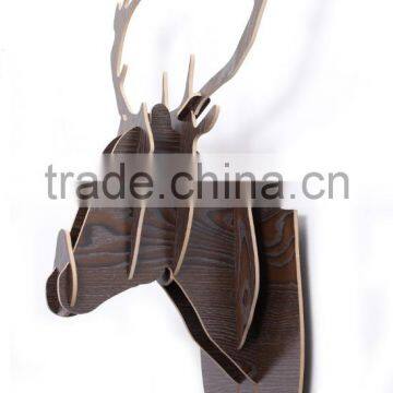 DIY 3D Cut Model Kit- Wooden Puzzle Kit for Educational &Wall Decor - Construct a Creative& Visual Model on Your Own Deer Head photo-3