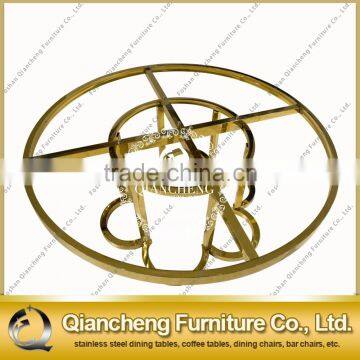 Popular Flower Design Gold Color Coffee Table photo-5