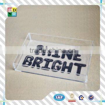 2015 Modern Design Acrylic Serving Tray/rectangle Acrylic Tray With Custom Printed for Hotel From China Manufacturer Low Price photo-2