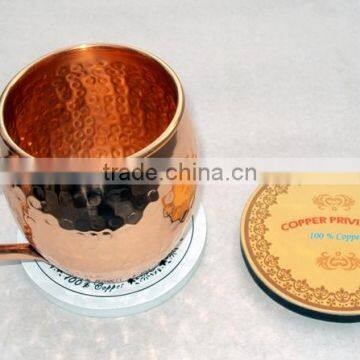 NEW CUTE MDF WOOD COFFEE CUP/MULE MUG COASTER, ROUND WOODEN CRAFT TEA CUP COASTER, photo-4