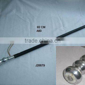 Aluminum Handle With Mother of Pearl Wooden Walking Stick