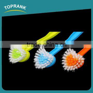 Toprank BSCI Manufacturer New Design Heart Shape Head Plastic Bowl Cleaning Brush Kitchen Brush Dish Brush With Handle photo-2