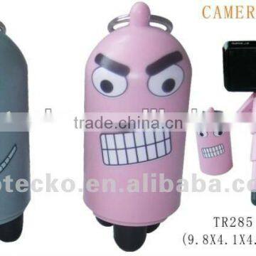 plastic cartoon tripod keychain