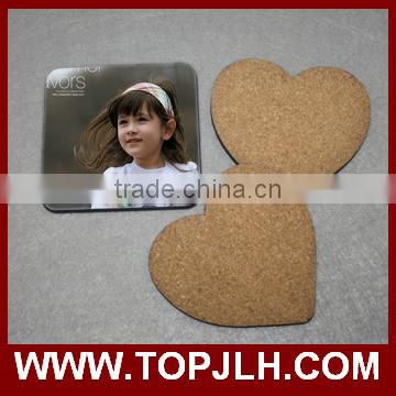 hotel custom photo sublimation MDF coaster with cork back