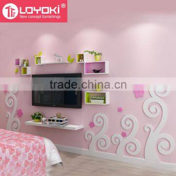 Original Design Home Accessories 3d Wall Decoration Wall Sticker Creative Wood Flower Wall Murals Home Decor photo-2