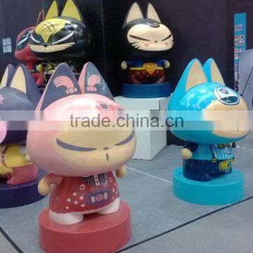 FRP cartoon cat statue