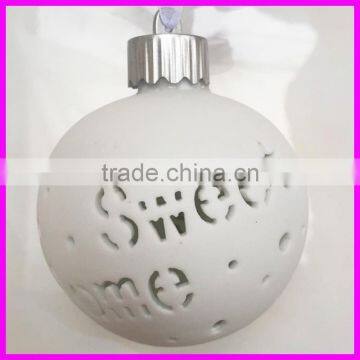 Christmas Ceramic Hollow Flower LED Ball for Magic Light Decoration photo-4