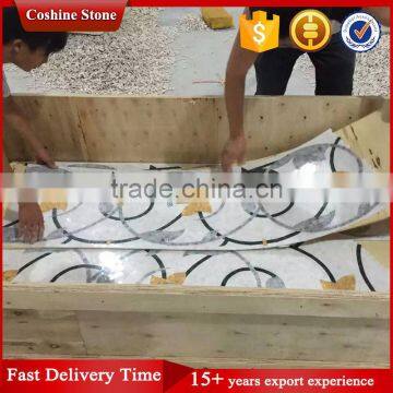 Castle Hanging Flower Pattern no Gap Natural Marble Waterjet Mosaic Floor Tiles photo-4