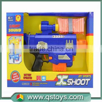 2015 popular sales high quality soft bullet gun toy with electric lamp