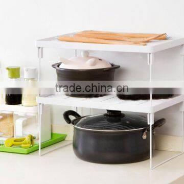 Foldable Plastic Table Storage Shelf Multipurpose Storage Racks photo-5