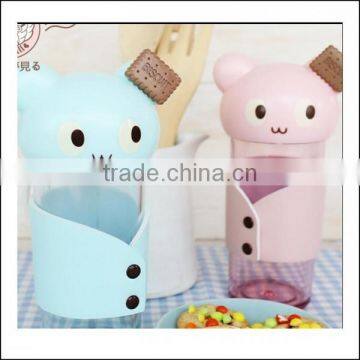 2015 cartoon bear milk drinking cup,Oem New plastic milk drinking cups,OEM plastic PP drinking milk mug cups wholesale