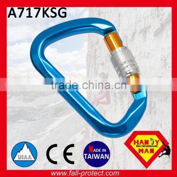 Super D Type With CE Certificate Aluminum Carabiner For Wild Sports