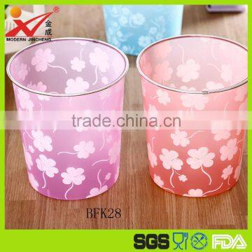 Fashional style top quality flower print popular used in the household dustbin storage box
