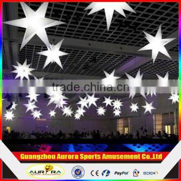 Best popular decorative inflatable lighting polygonal star with factory lower price