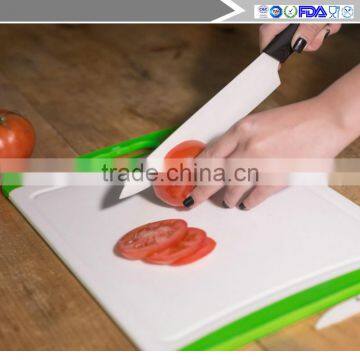 Large Plastic Cutting Board (green) Drop Tank Includes Free Ceramic Peeler and 3 "ceramic Paring Knife photo-3