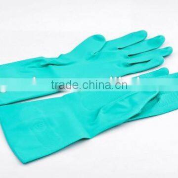 Green Nitrile Washing Up Household Rubber Gloves