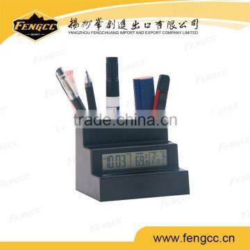 Digital Alarm Collapsible Penholder Clock With Thermometer and Calendar photo-3