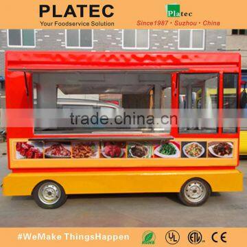 Pop cross streets for selling breakfast ,fast food and others ,mobile food bus