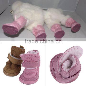 2 Colors 2015 New Fashion Pet Dog Pet Shoes Snow Boots Child Teddy Cotton Fla Small Dog Shoes Snow Boots photo-3