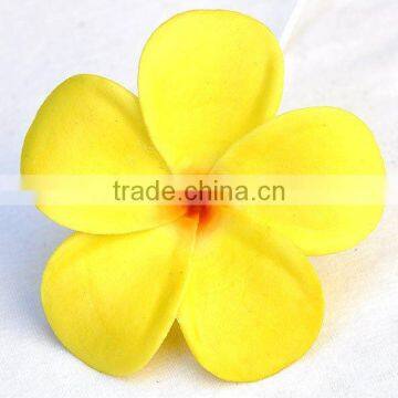 Fabric coated hawaiian plumeria frangipani "BKSNP" flower