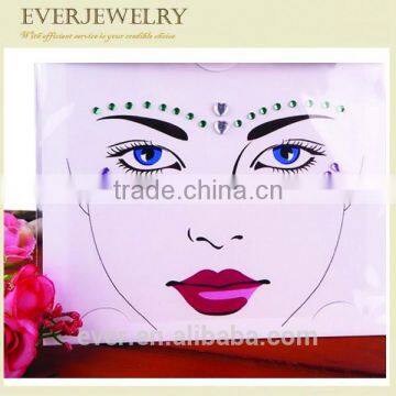 Custom Festival High Quality Crystal Face Tattoo Glitter Rhinestone Sticker photo-5