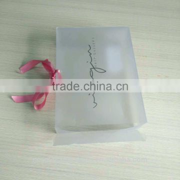 Beautiful PVC Plastic Display Box with ribbon For gifts