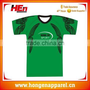 Hongen apparel New design all digital printing rugby league jerseys with black and other color