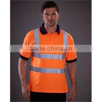 Custom Safety Workwear Reflective Stripes Hi Vis Safety Polo Shirt photo-2
